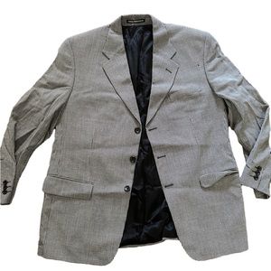 Grey, black and white blazer with buttons and shoulder pads ponti